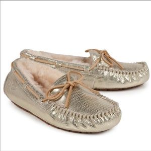 Ugg metallic Slippers Moccasins